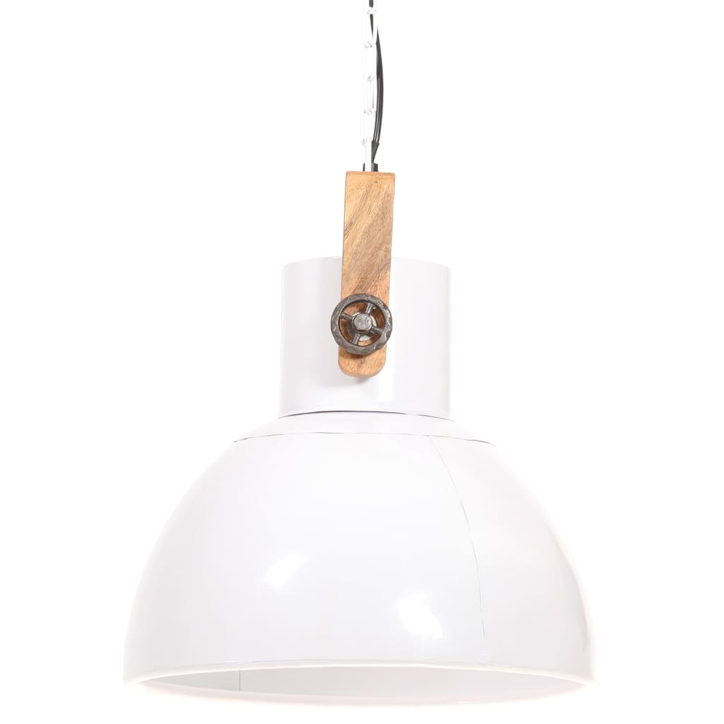 vidaXL Industrijska viseća svjetiljka 25 W bijela okrugla 40 cm E27