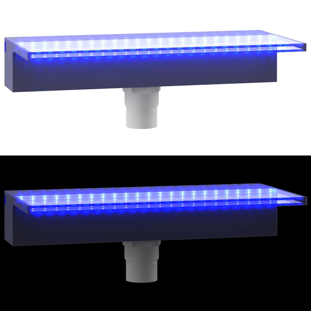 vidaXL Prelijevajući vodopad s RGB LED svjetlima akrilni 45 cm
