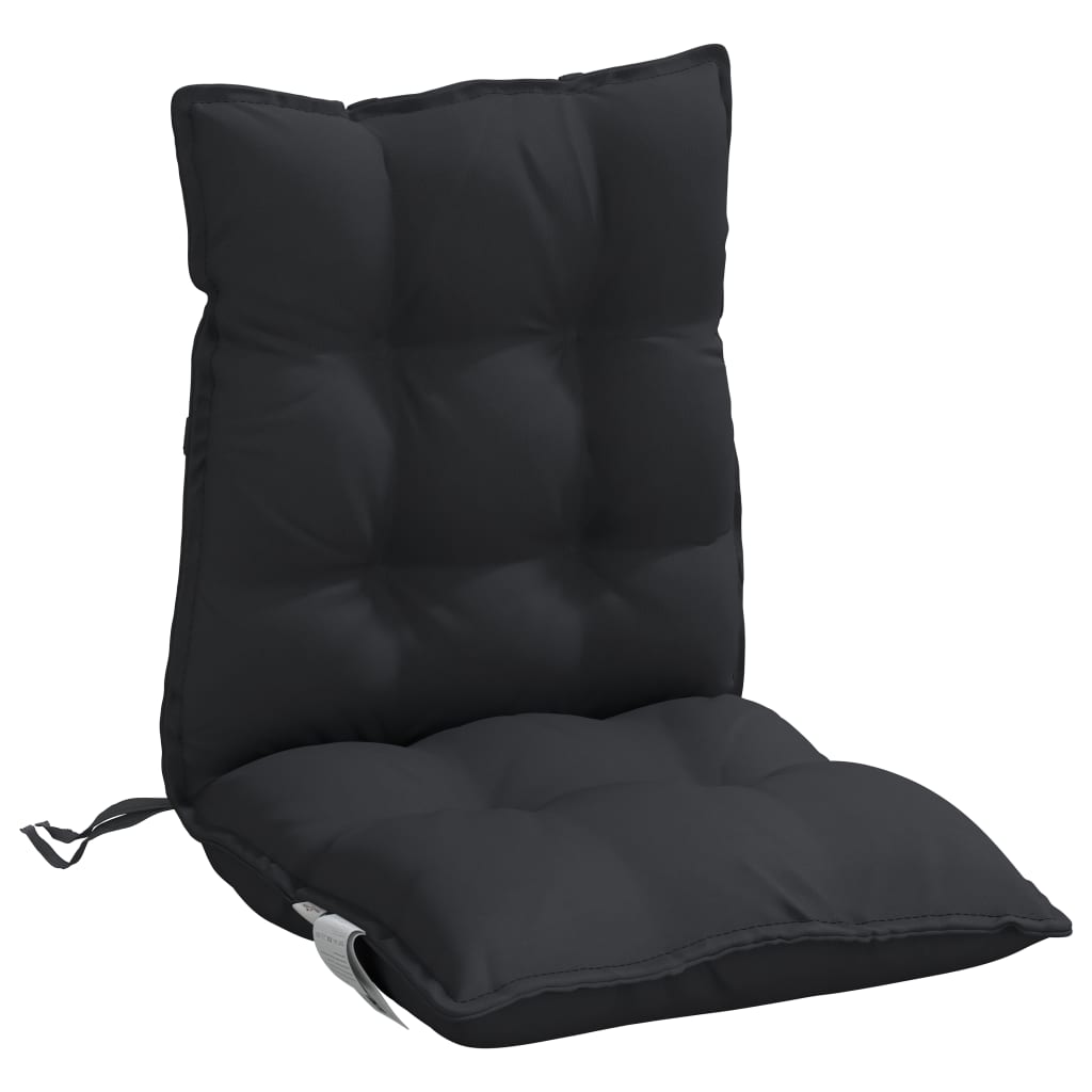 vidaXL Jastuci za stolice s niskim naslonom 6 kom crni tkanina Oxford