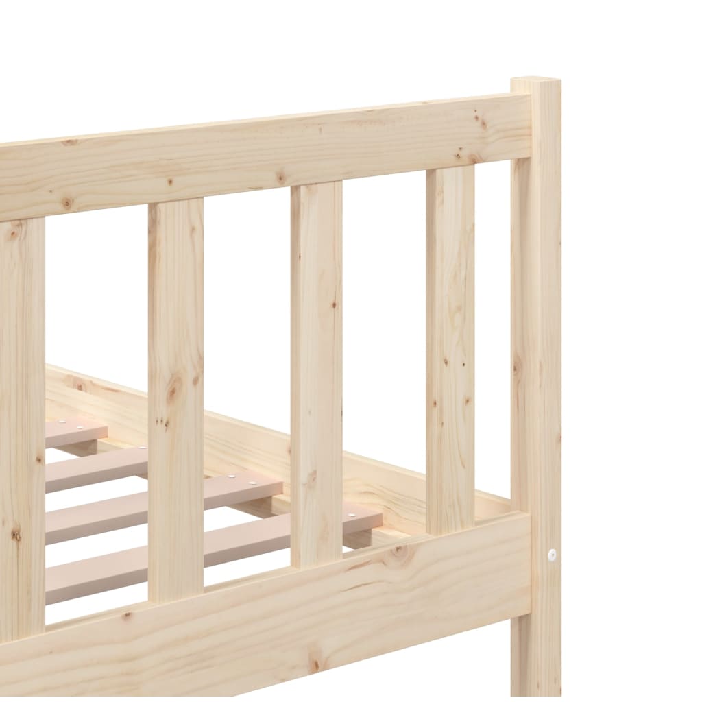 vidaXL Okvir za krevet od masivnog drva 140 x 200 cm