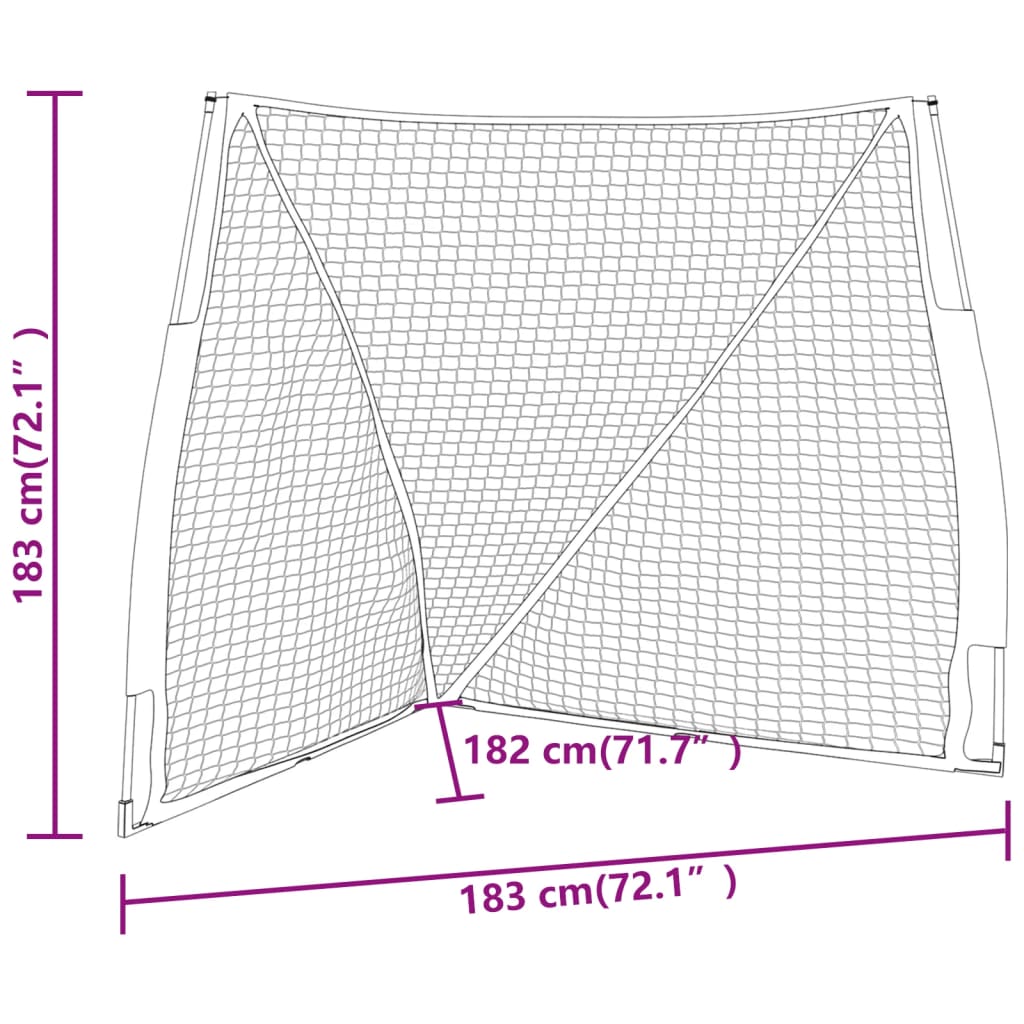 vidaXL Prijenosna mreža za bejzbol 183x182x183 cm čelik i poliester