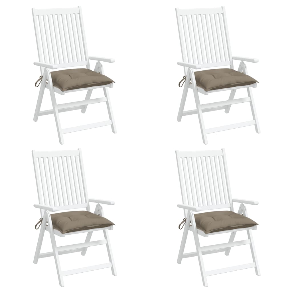 vidaXL Jastuci za stolice 4 kom smeđesivi 40x40x7 cm od tkanine Oxford