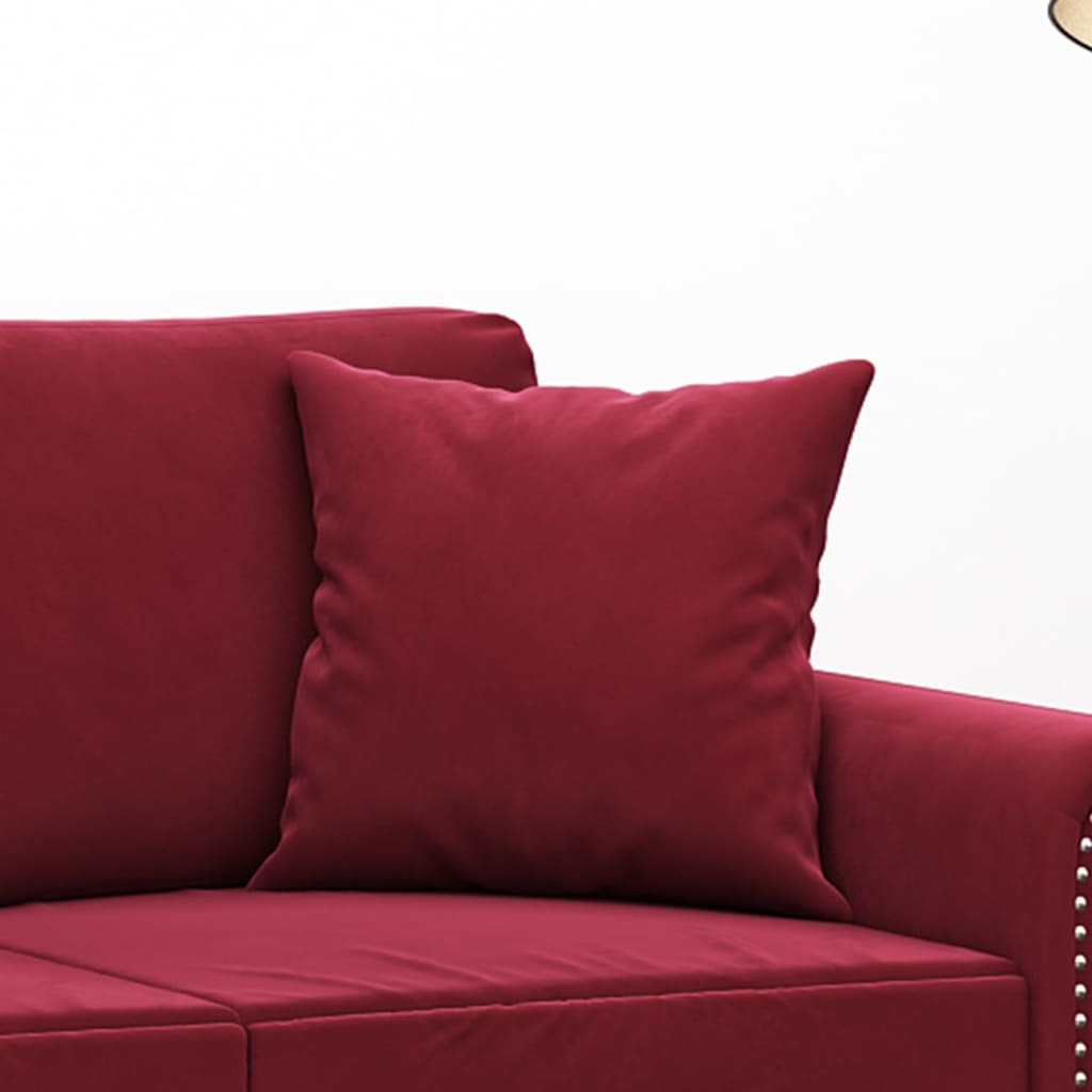 vidaXL Ukrasni jastuci 2 kom crvena boja vina 40 x 40 cm baršunasti