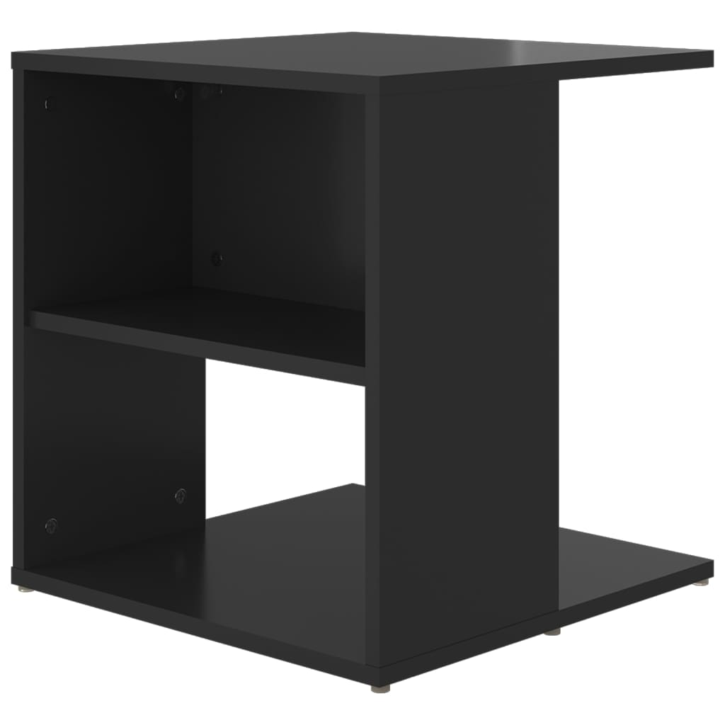vidaXL Bočni stolić visoki sjaj crni 45 x 45 x 48 cm od iverice
