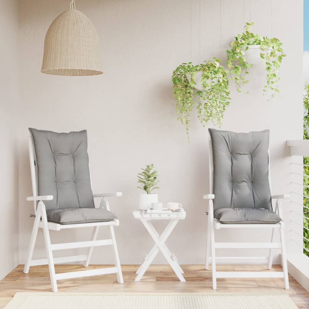 vidaXL Jastuci za vrtne stolice 2 kom sivi 120 x 50 x 7 cm od tkanine