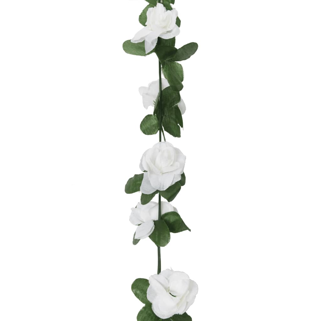 vidaXL Vijenci od umjetnog cvijeća 6 kom boja proljetnih bijela 250 cm