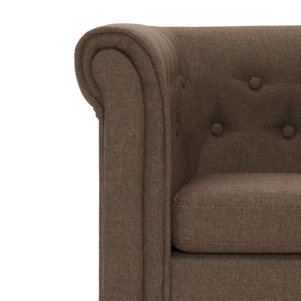 vidaXL Fotelja s jastukom od tkanine smeđa