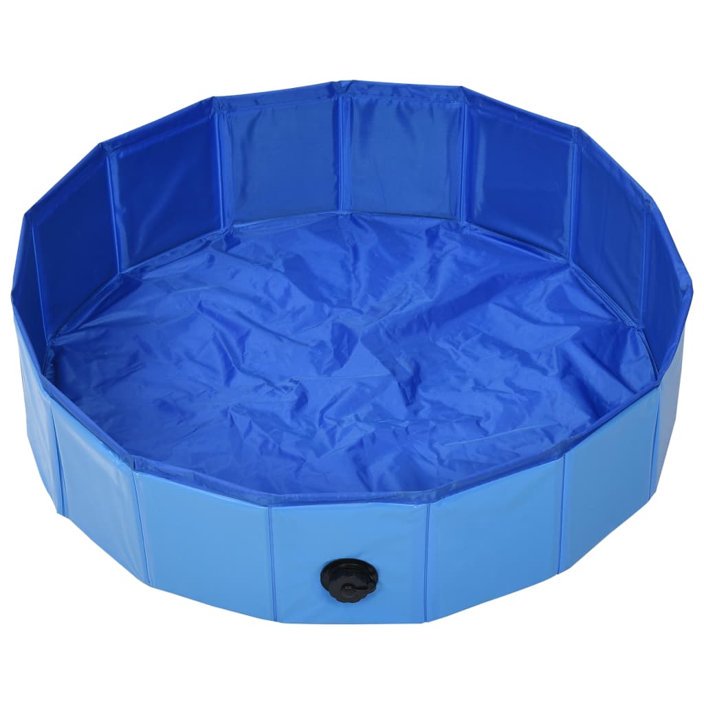vidaXL Sklopivi bazen za pse plavi 80 x 20 cm PVC