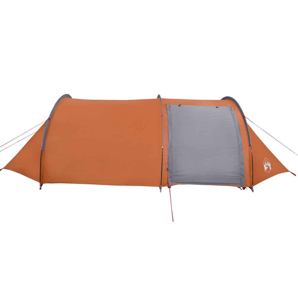 vidaXL Tunelski šator za kampiranje za 4 osobe sivo-narančasti