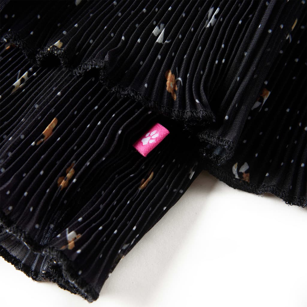 Dječja suknja s višeslojnim volanima crna 92
