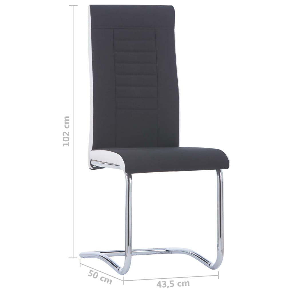 vidaXL Konzolne blagovaonske stolice od tkanine 2 kom crne