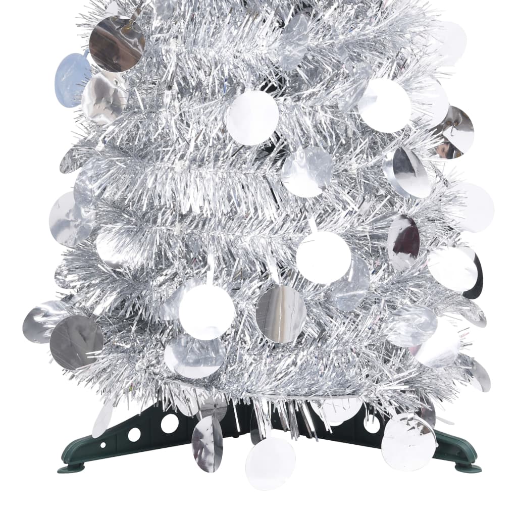 vidaXL Prigodno umjetno božićno drvce srebrno 180 cm PET