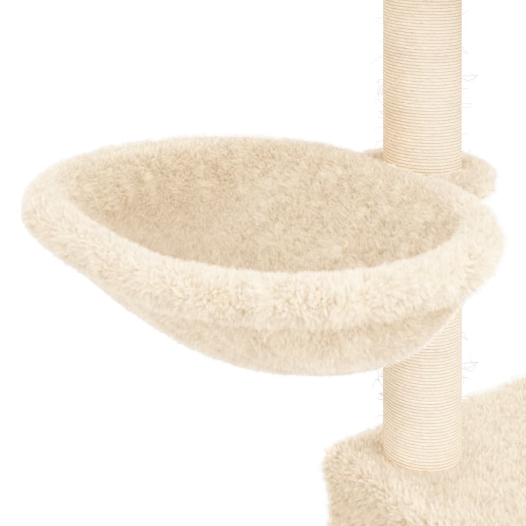 vidaXL Penjalica za mačke sa stupovima za grebanje krem 83 cm
