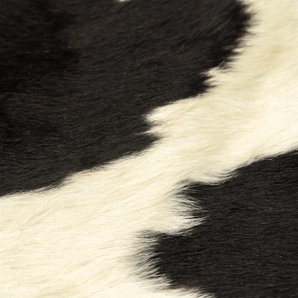 vidaXL Tepih od prave kravlje kože 150 x 170 cm crno-bijeli