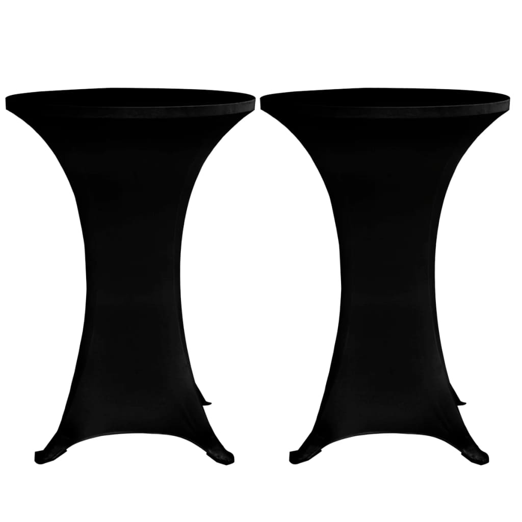 vidaXL Navlaka za stol za stajanje Ø 70 cm crna rastezljiva 4 kom