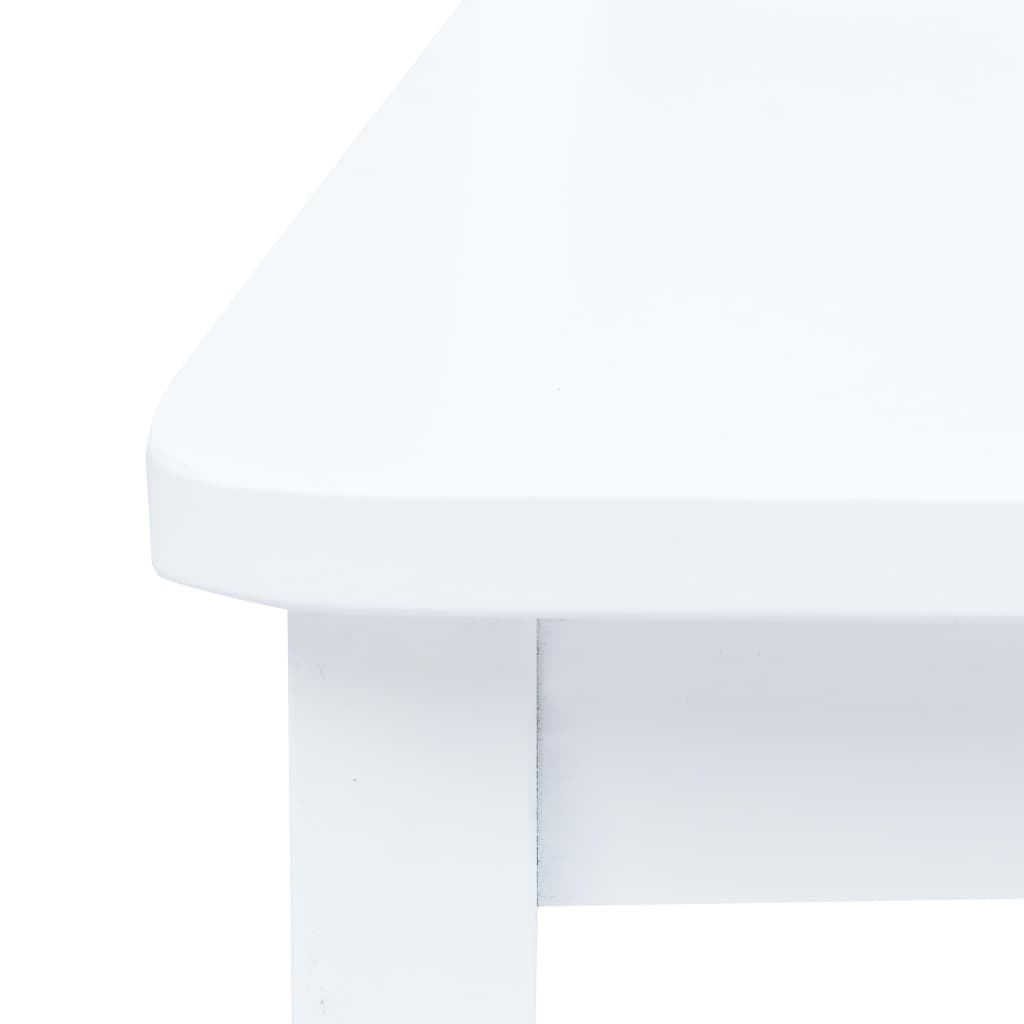 vidaXL 5-dijelni blagovaonski set od masivnog drva kaučukovca bijeli