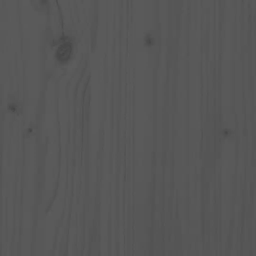 vidaXL Komoda siva 100 x 40 x 75 cm od masivne borovine