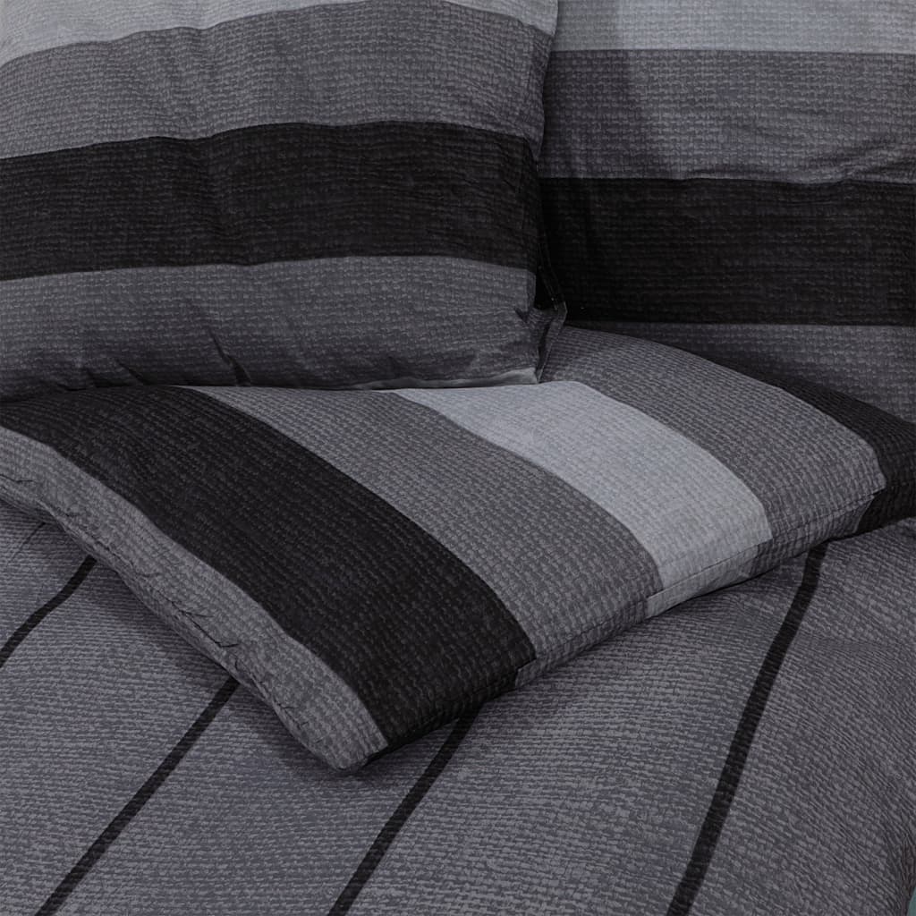 vidaXL Set posteljine za poplun tamnosivi 225x220 cm pamučni