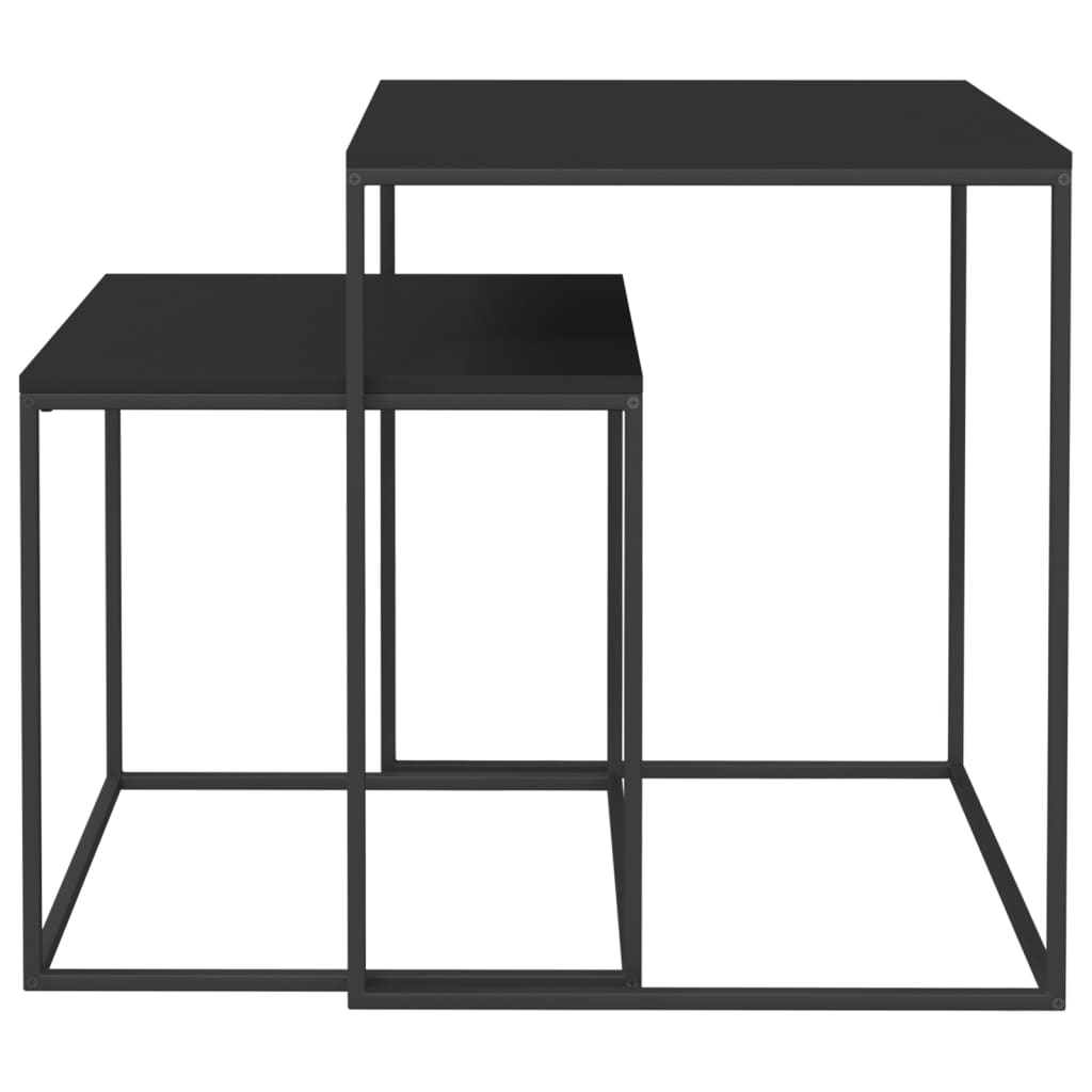 vidaXL 2-dijelni set stolića za kavu od konstruiranog drva i metala
