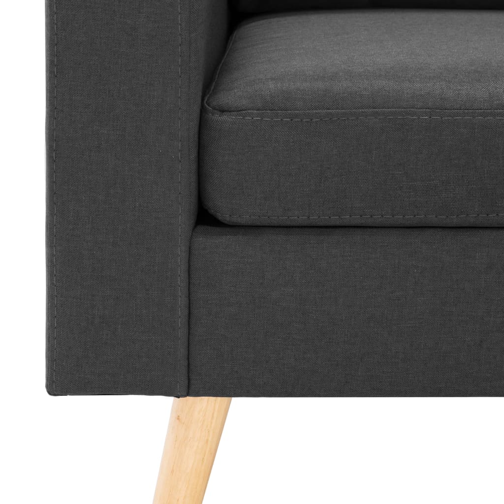 vidaXL 3-dijelni set sofa od tkanine tamnosivi