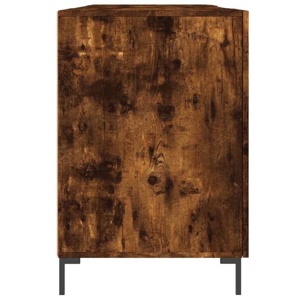 vidaXL Radni stol boja dimljenog hrasta 140x50x75 cm konstruirano drvo