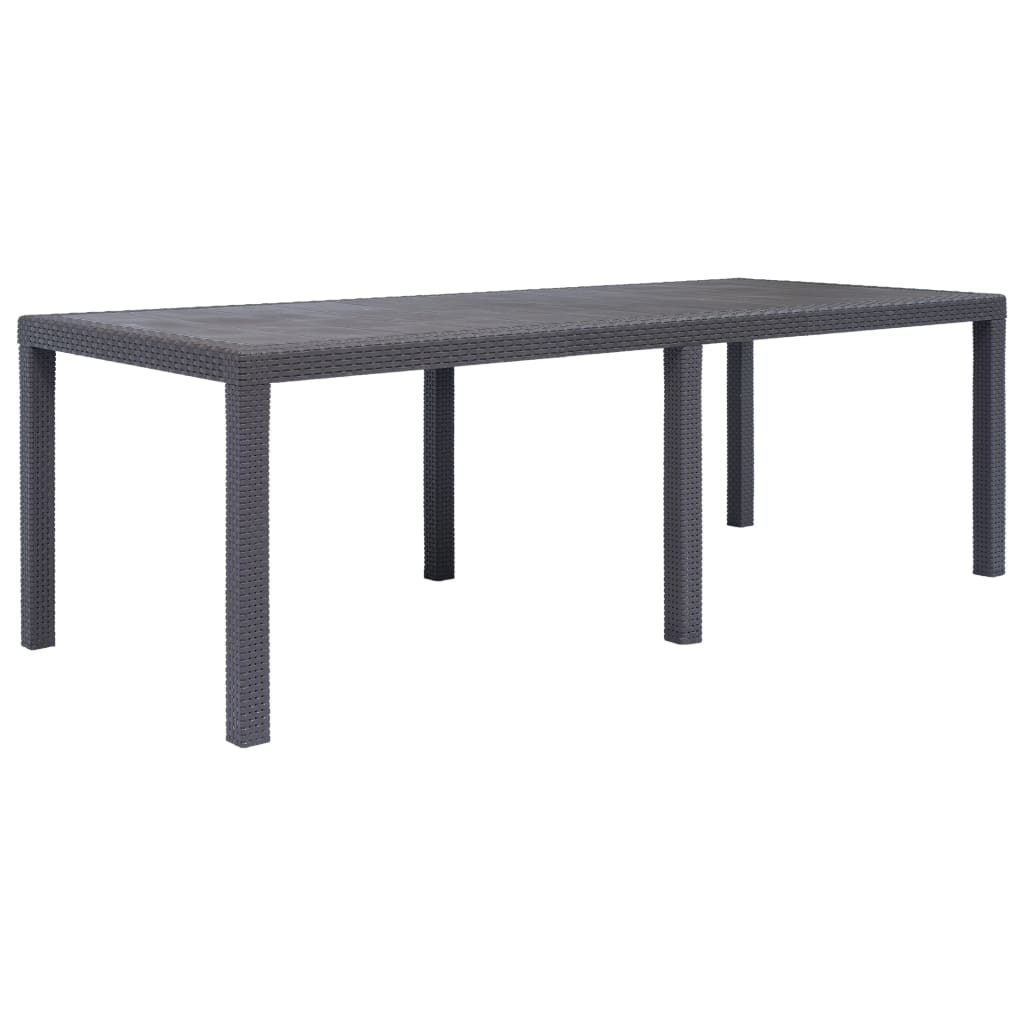 vidaXL Vrtni stol smeđi 220 x 90 x 72 cm plastika s izgledom ratana