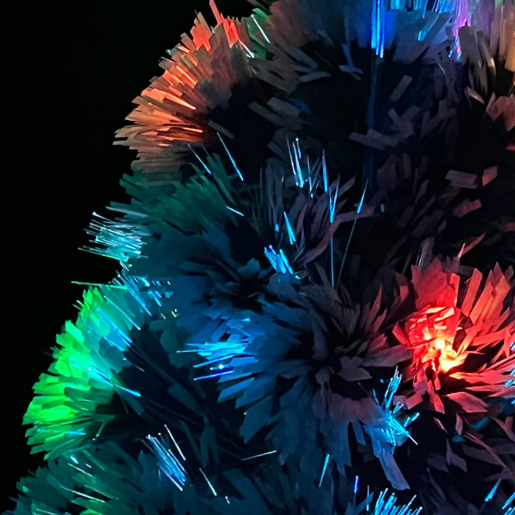 vidaXL Umjetno božićno drvce bijelo-plavo 64 cm optička vlakna