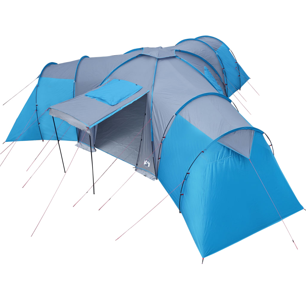 vidaXL Šator za kampiranje za 12 osoba plavi vodootporni