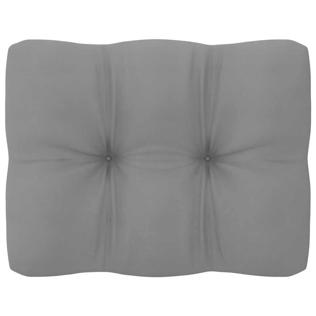 vidaXL Vrtna kutna sofa sa sivim jastucima od masivne borovine
