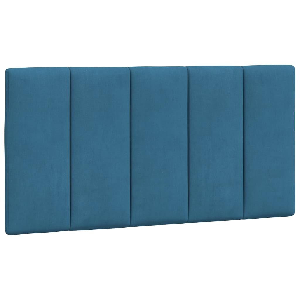 vidaXL Okvir za krevet s uzglavljem plavi 100x200 cm baršunasti