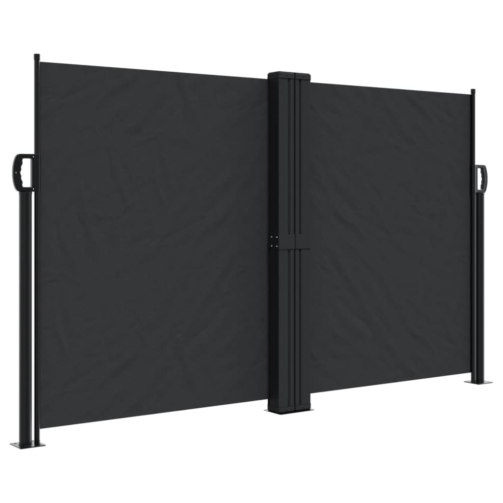 vidaXL Uvlačiva bočna tenda crna 140 x 1200 cm