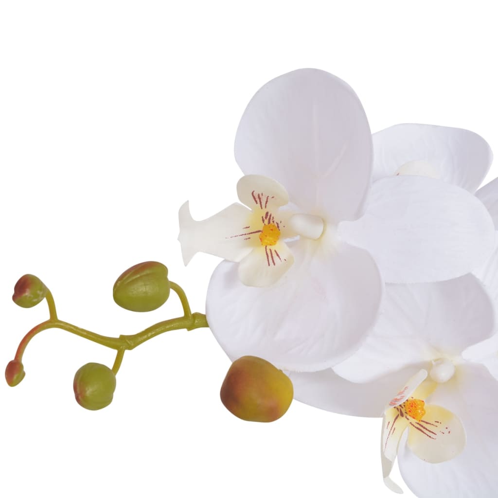 vidaXL Umjetna orhideja s posudom 75 cm bijela