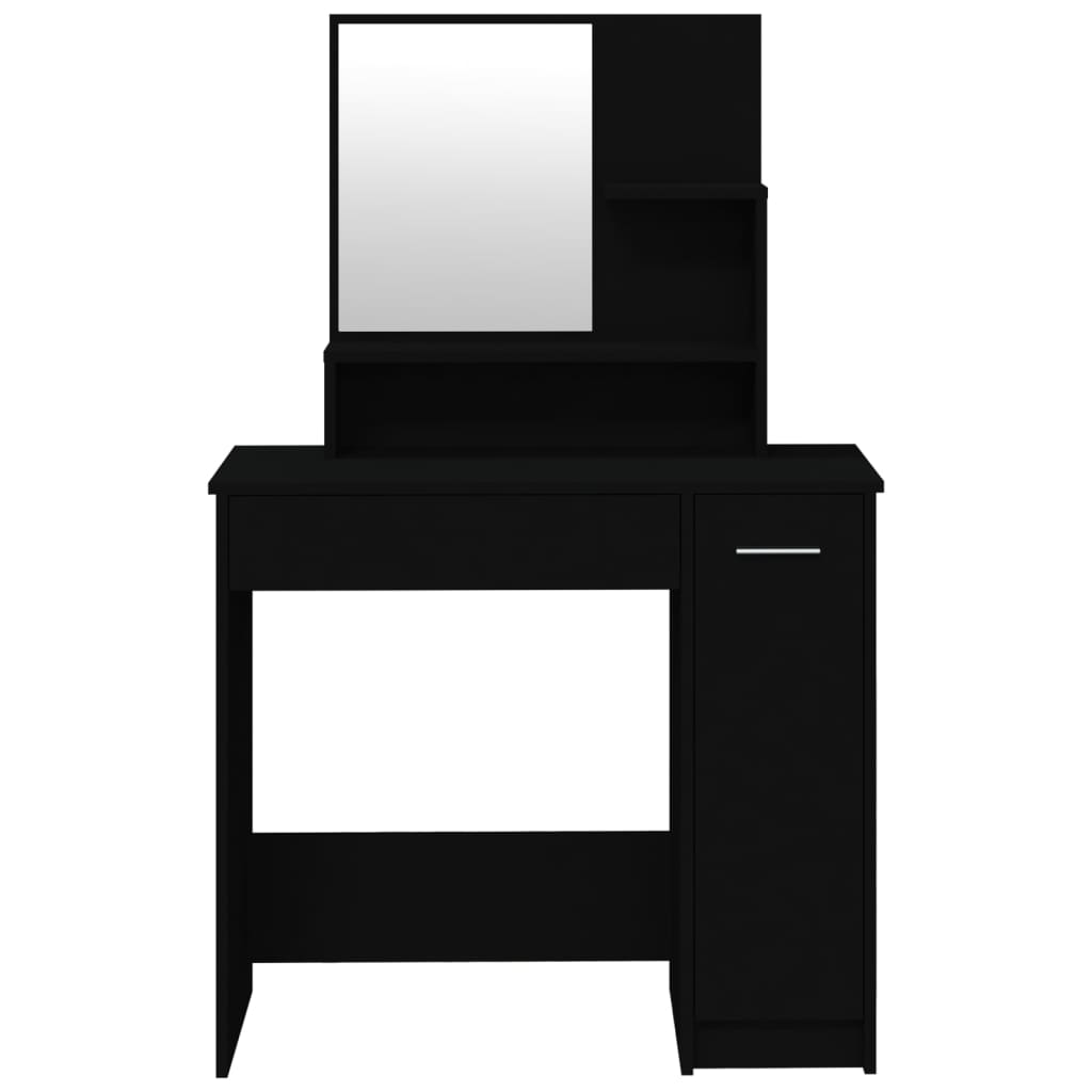 vidaXL Set toaletnog stolića crni 86,5 x 35 x 136 cm