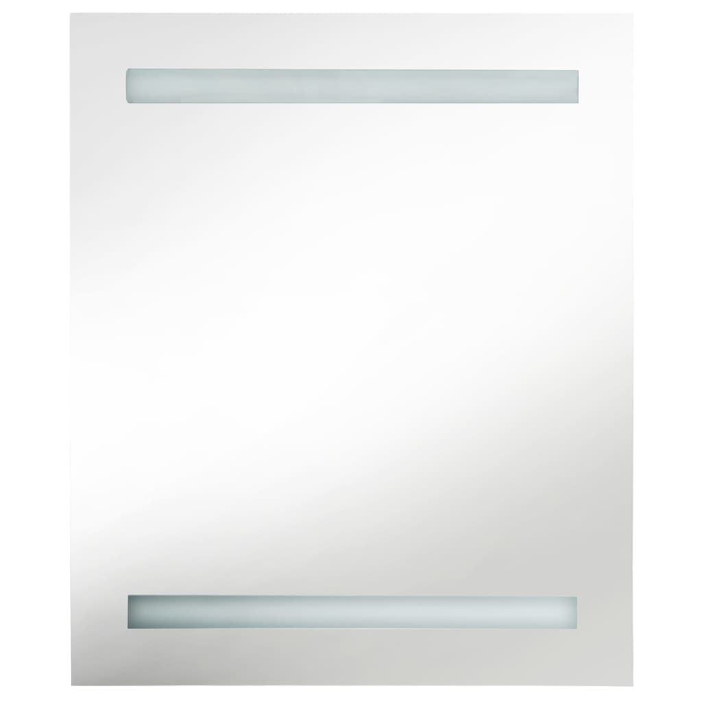 vidaXL LED kupaonski ormarić s ogledalom sivi 50 x 14 x 60 cm