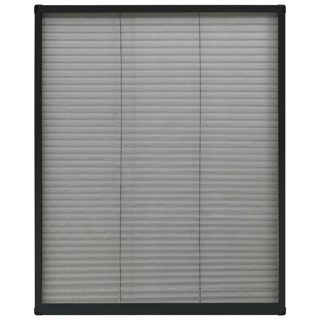 vidaXL Zaslon protiv insekata za prozore antracit 80x100 cm aluminij