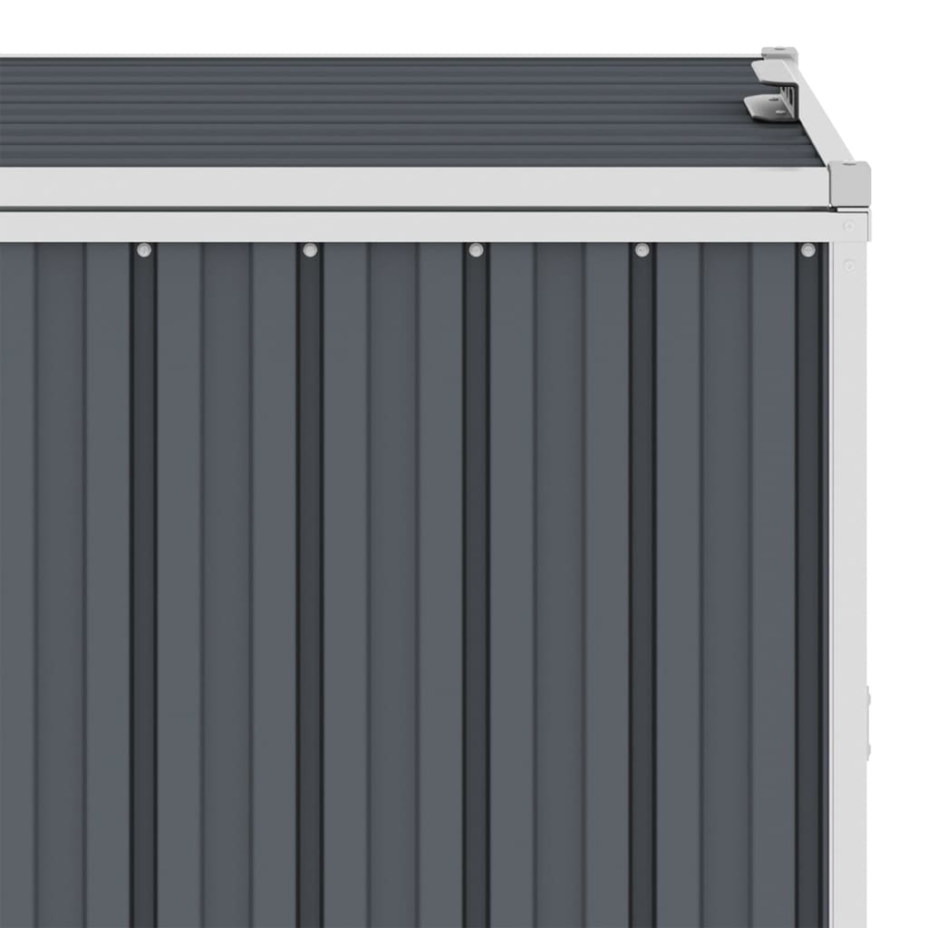 vidaXL Spremište za 3 kante za smeće sivo 213 x 81 x 121 cm čelično