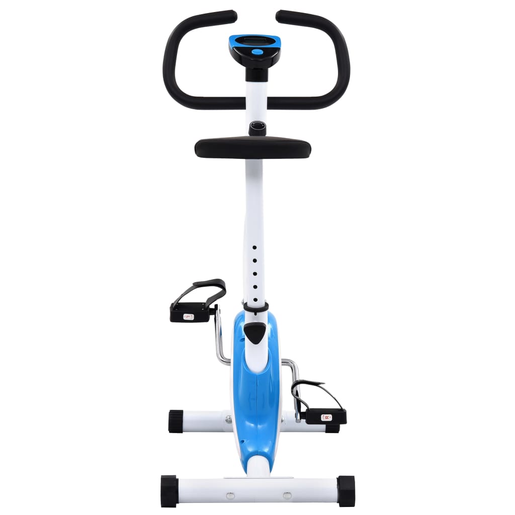 vidaXL Bicikl za vježbanje s remenom za otpor plavi