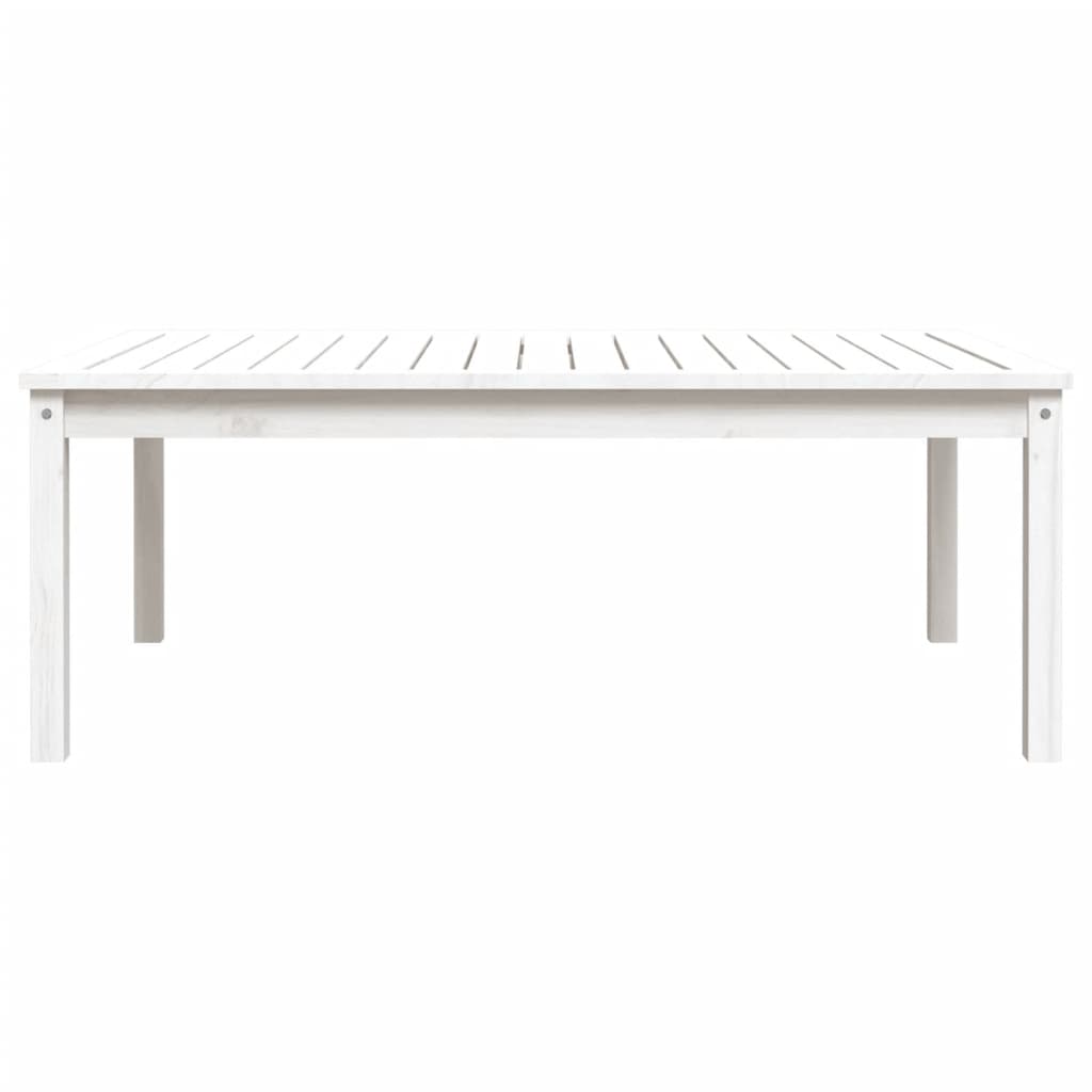vidaXL Vrtni stol bijeli 121x82,5x45 cm od masivne borovine