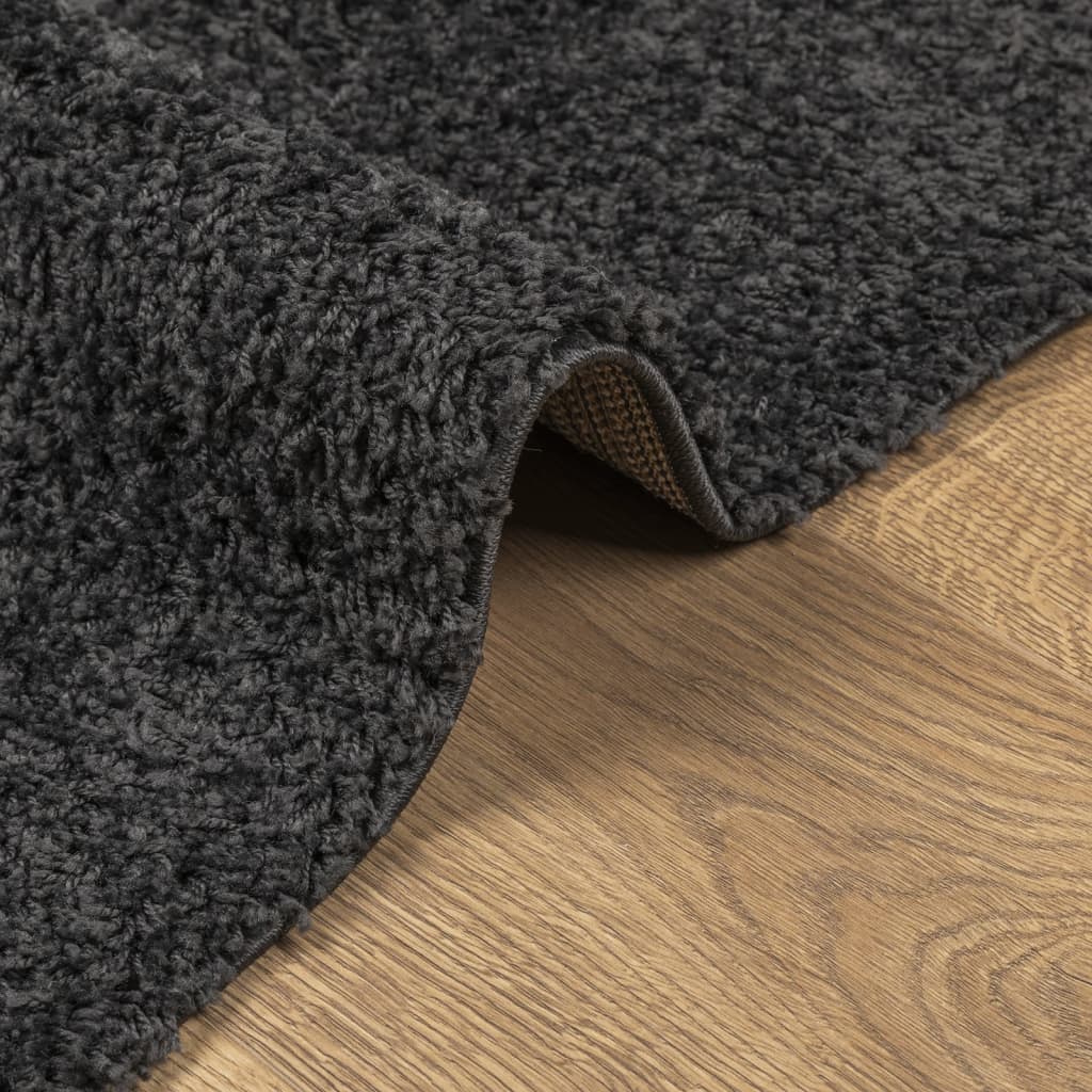 vidaXL Čupavi moderni tepih s visokim vlaknima antracit 60 x 110 cm
