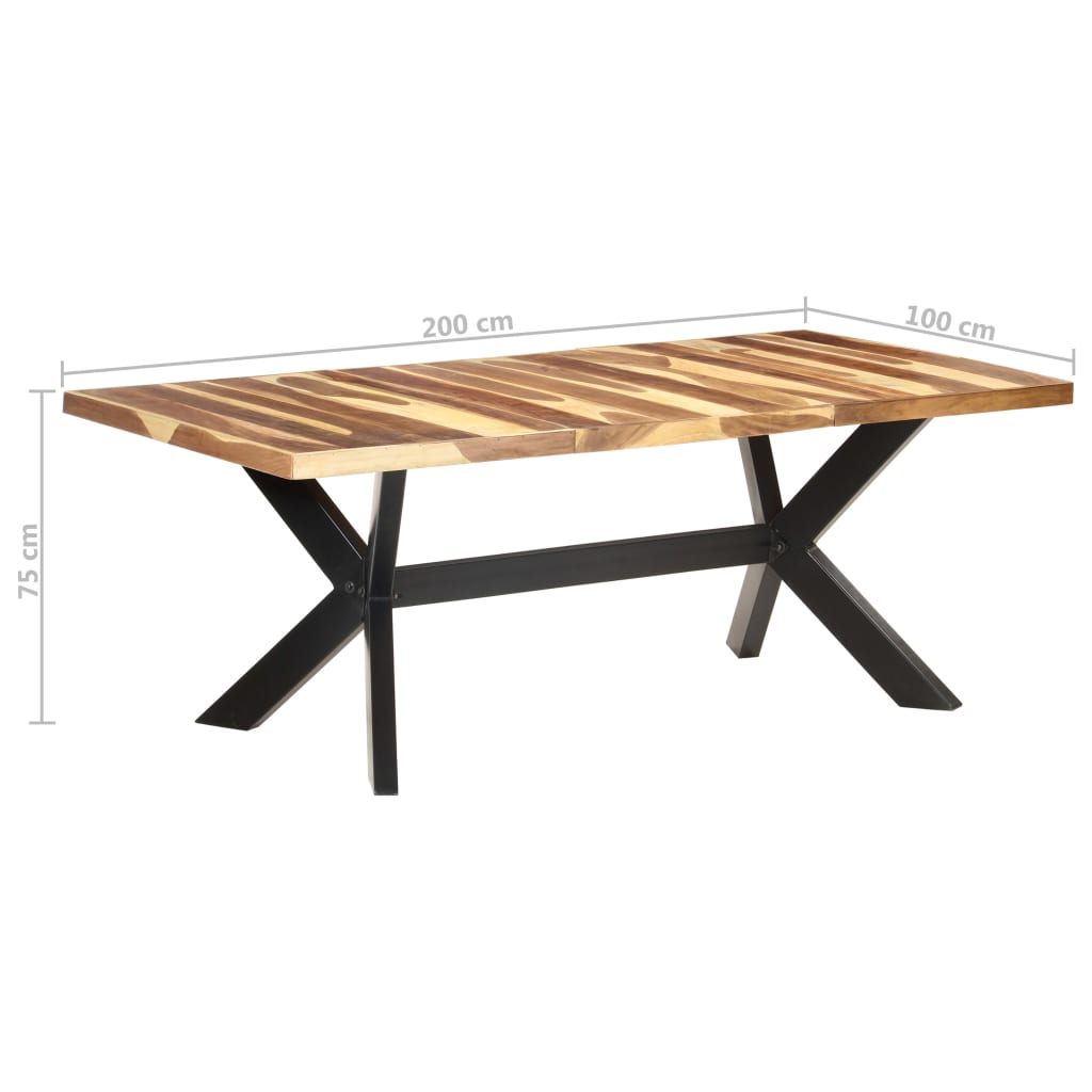 vidaXL Blagovaonski stol 200 x 100 x 75 cm od masivnog drva s premazom