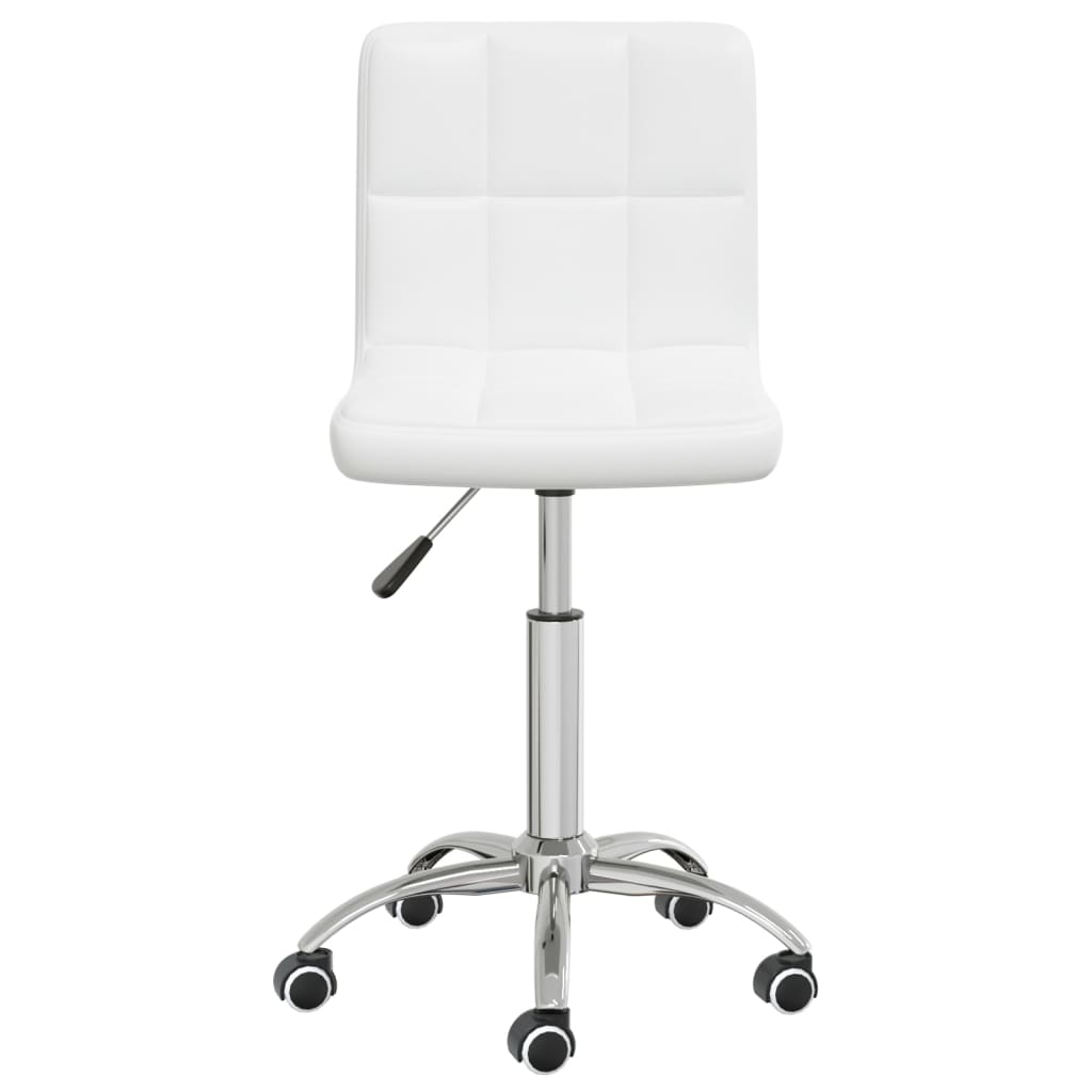 vidaXL Okretna uredska stolica od umjetne kože bijela