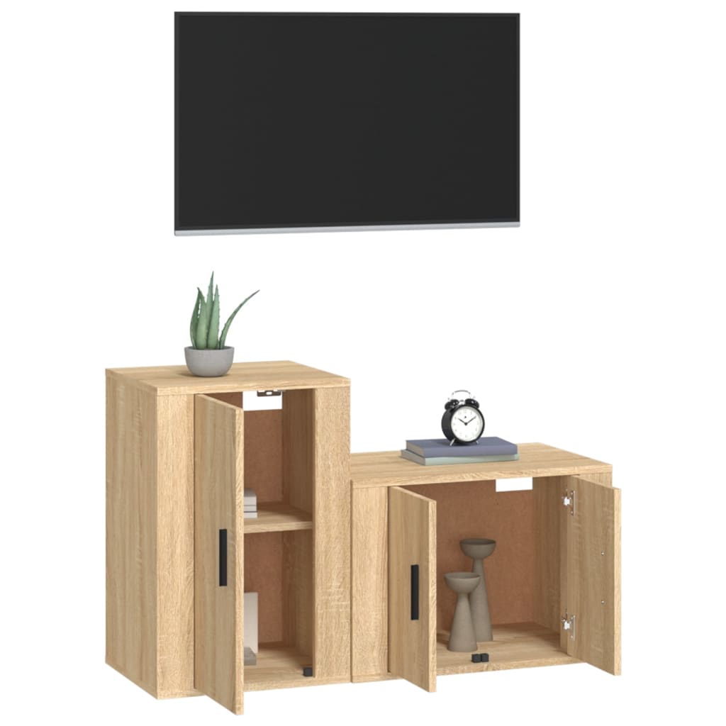 vidaXL 2-dijelni set TV ormarića boja hrasta sonome konstruirano drvo