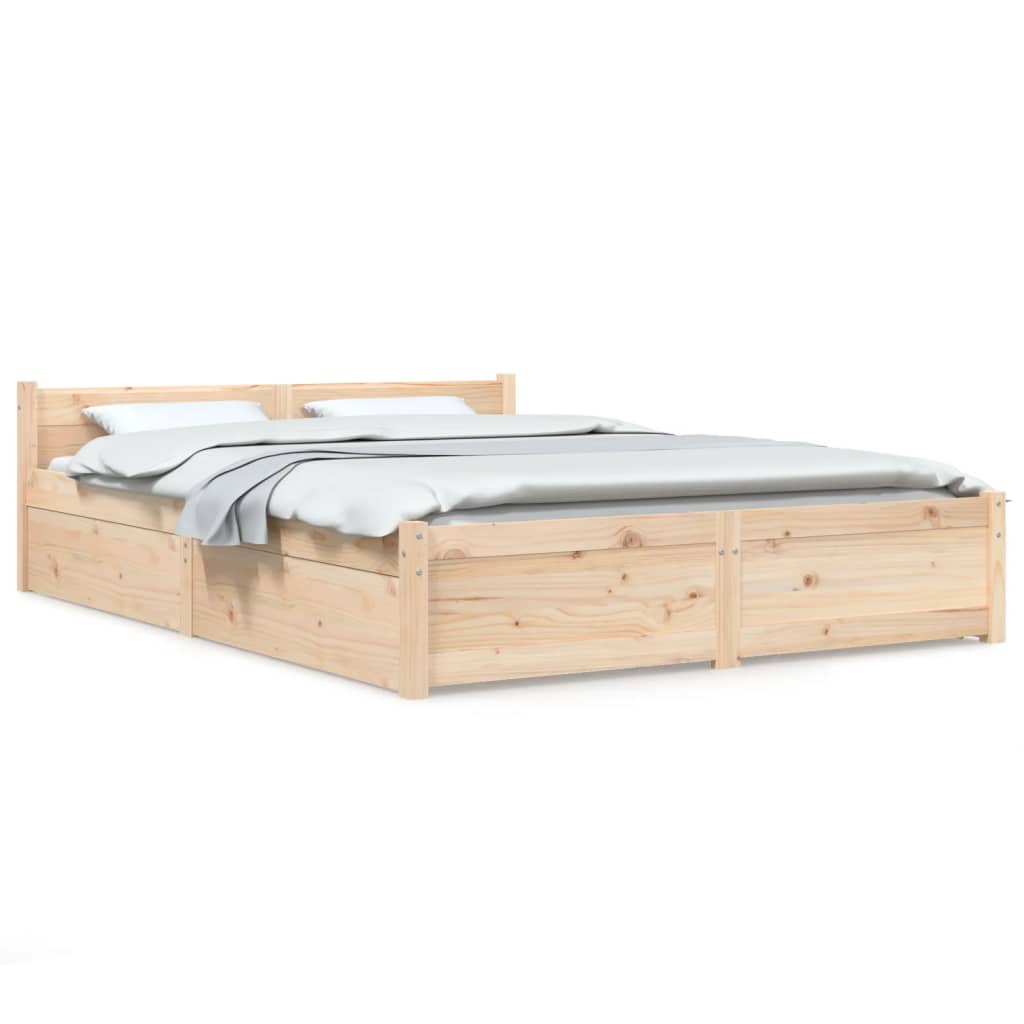 vidaXL Okvir za krevet s ladicama 135 x 190 cm bračni