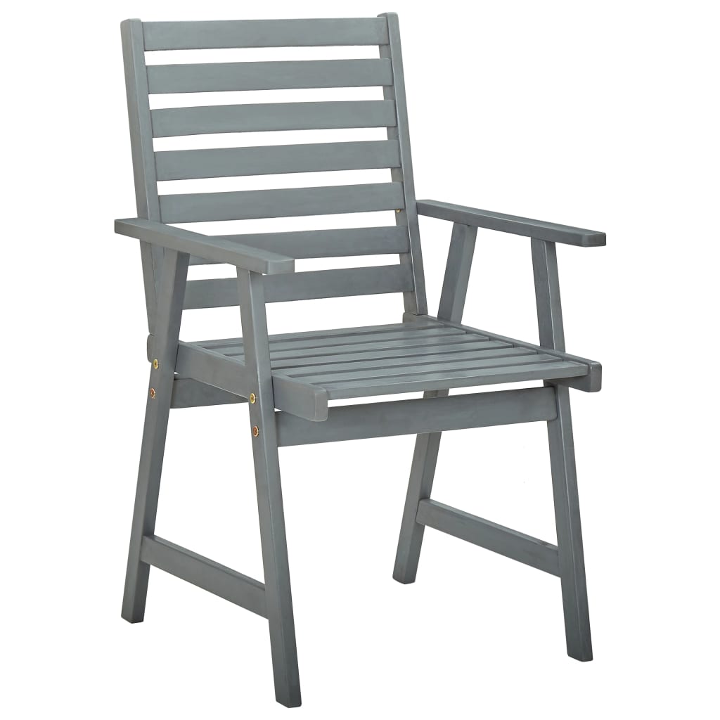 vidaXL Vrtne blagovaonske stolice 6 kom od masivnog drva bagrema sive