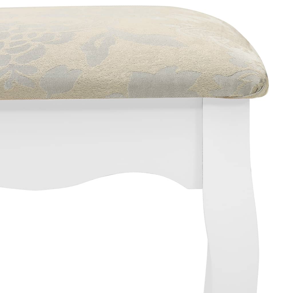 vidaXL Toaletni stolić sa stolcem bijeli 75x69x140 cm drvo paulovnije