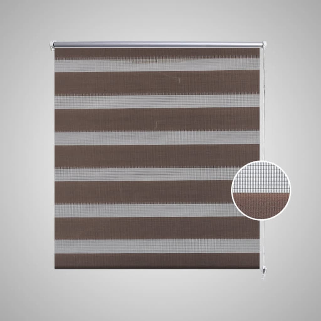 Rolo smeđe zavjese sa zebrastim linijama 50 x 100 cm