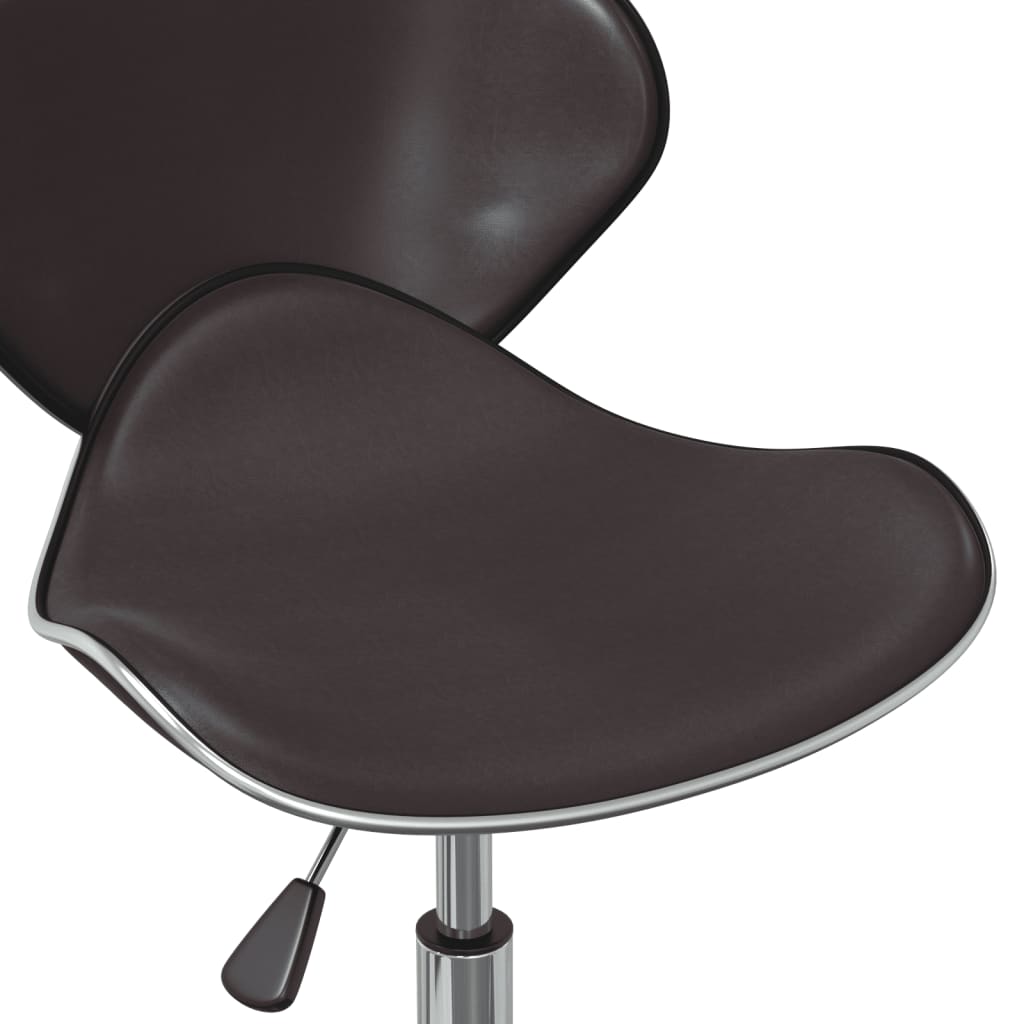 vidaXL Okretne blagovaonske stolice od umjetne kože 2 kom smeđe