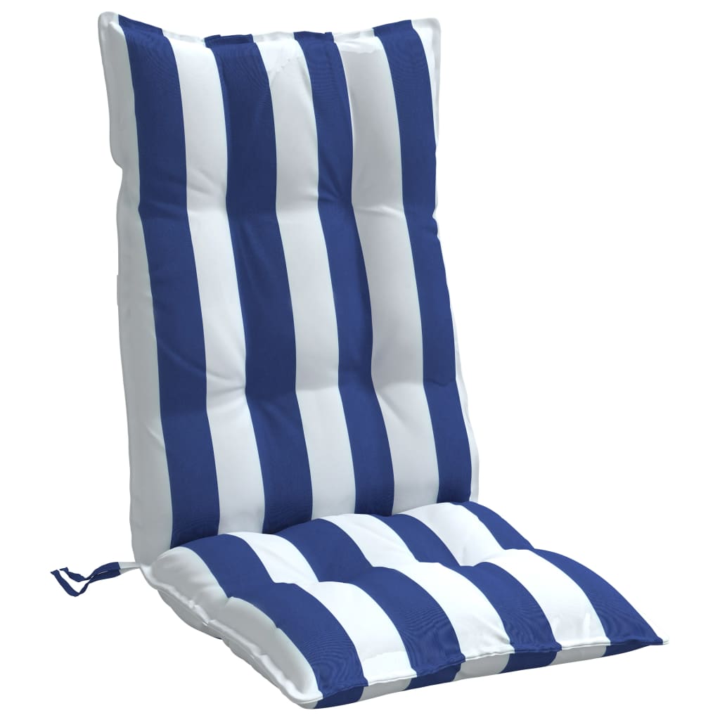 vidaXL Jastuci za visoku stolicu 2 kom plavo-bijele pruge od tkanine