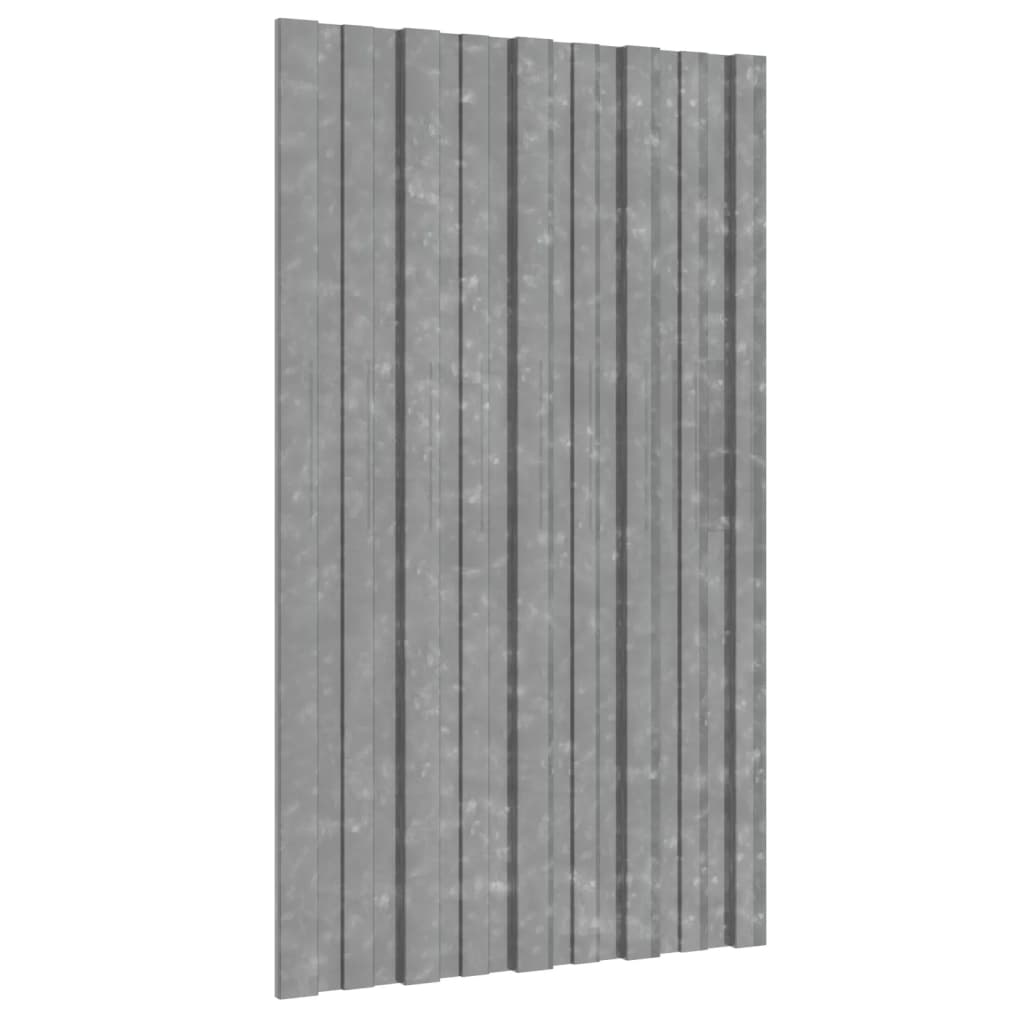 vidaXL Krovni paneli 36 kom od pocinčanog čelika srebrni 80 x 45 cm
