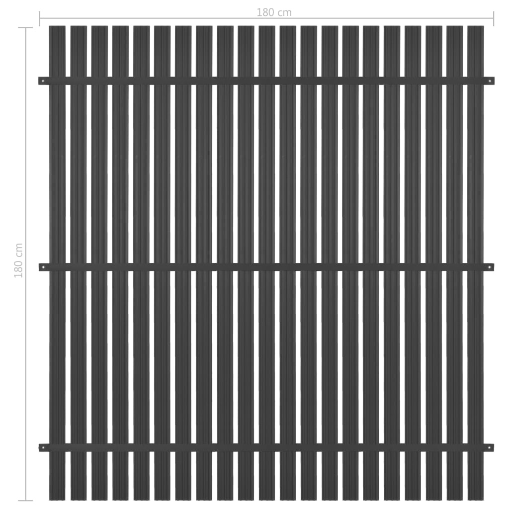 vidaXL Panel za ogradu aluminijski 180 x 180 cm antracit